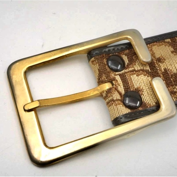 Christian Dior Wide Trotter belt canvas / leather - Picture 5 of 10